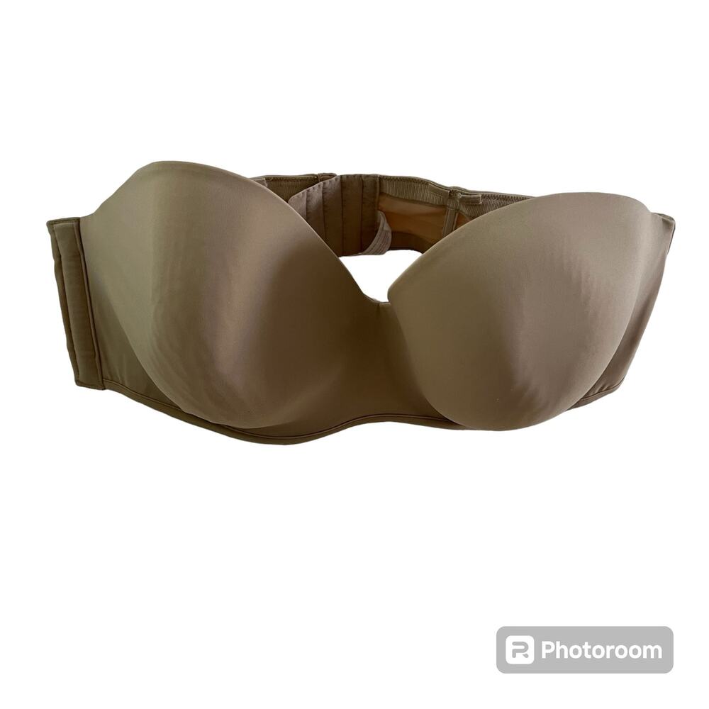 Cacique Beige Underwire Strapless Bra 46D